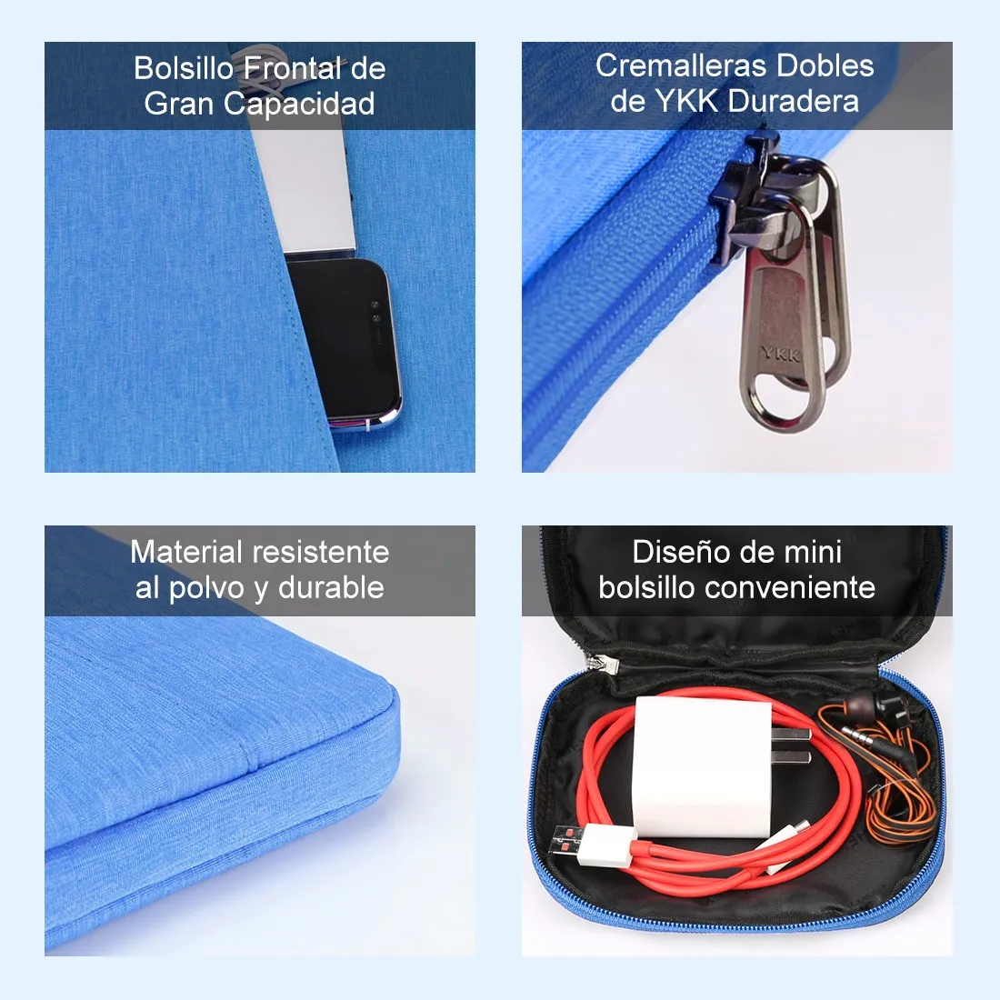 Impermeable Funda Para Laptop 15.6'' Pulgadas Azul