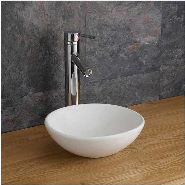 Lavabo Ovalin Moderno Sobre Cubierta Esfera Jr 35 Cm