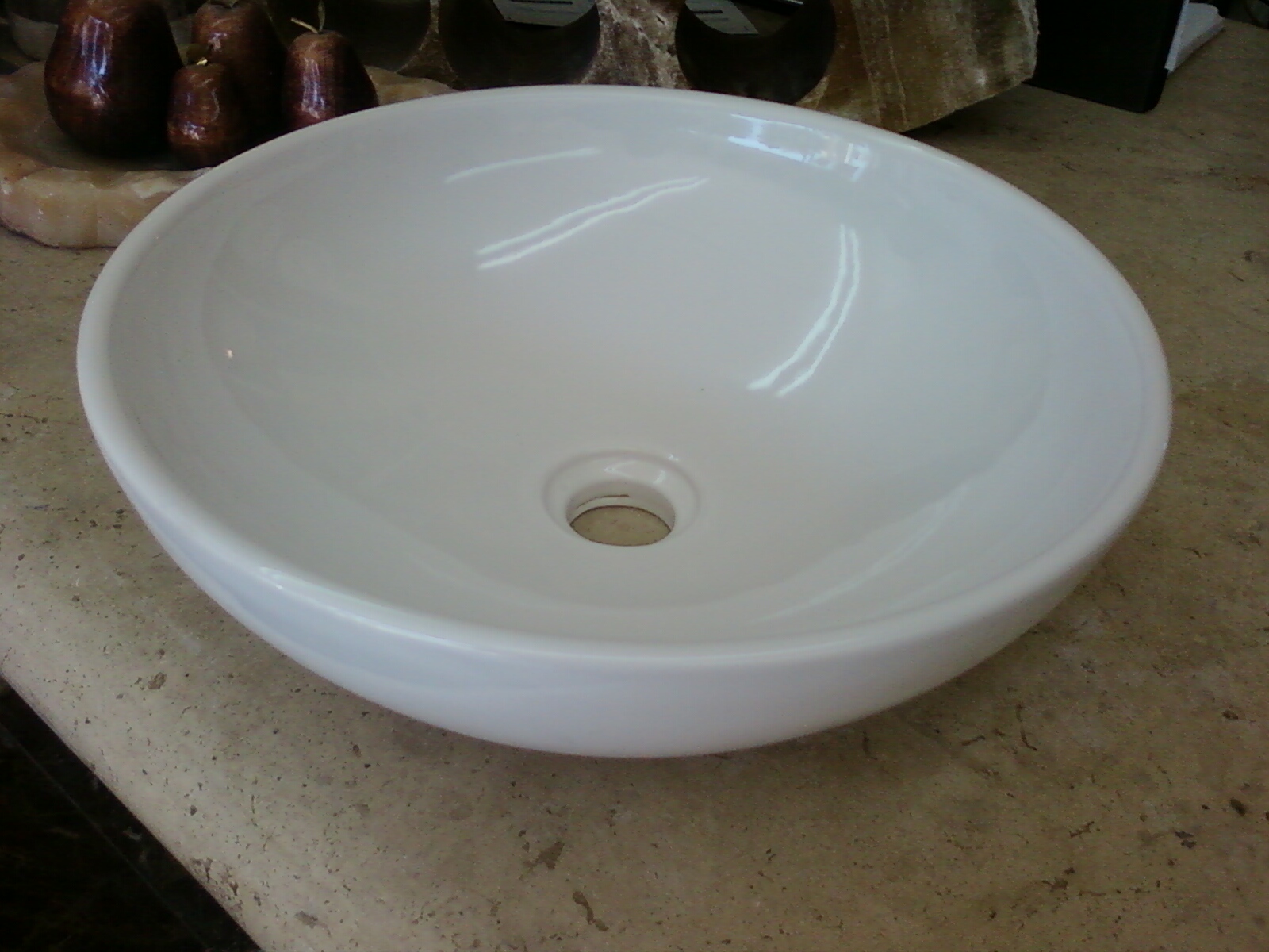 Lavabo Ovalin Moderno Sobre Cubierta Esfera Jr 35 Cm