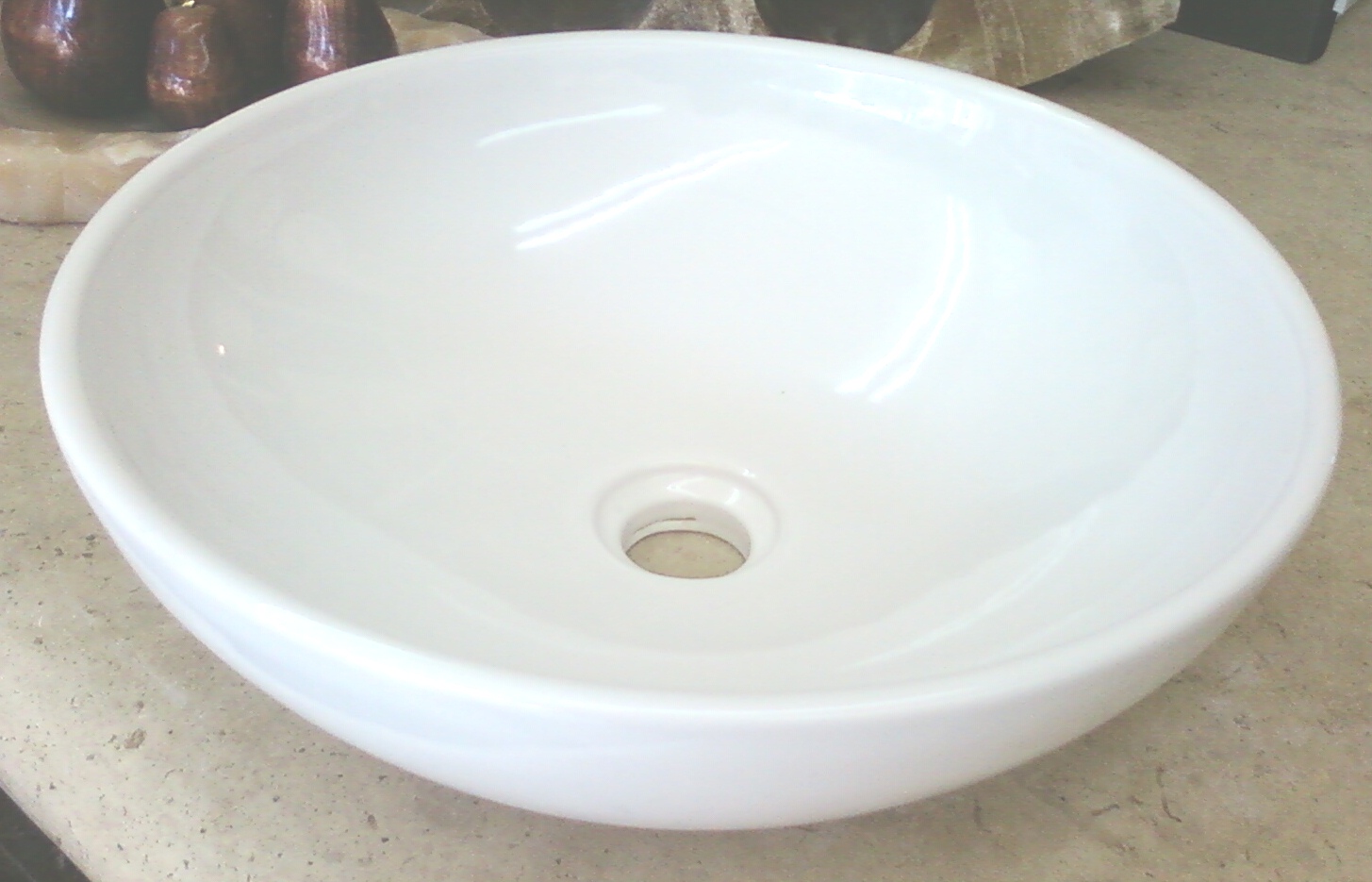 Lavabo Ovalin Moderno Sobre Cubierta Esfera Jr 35 Cm