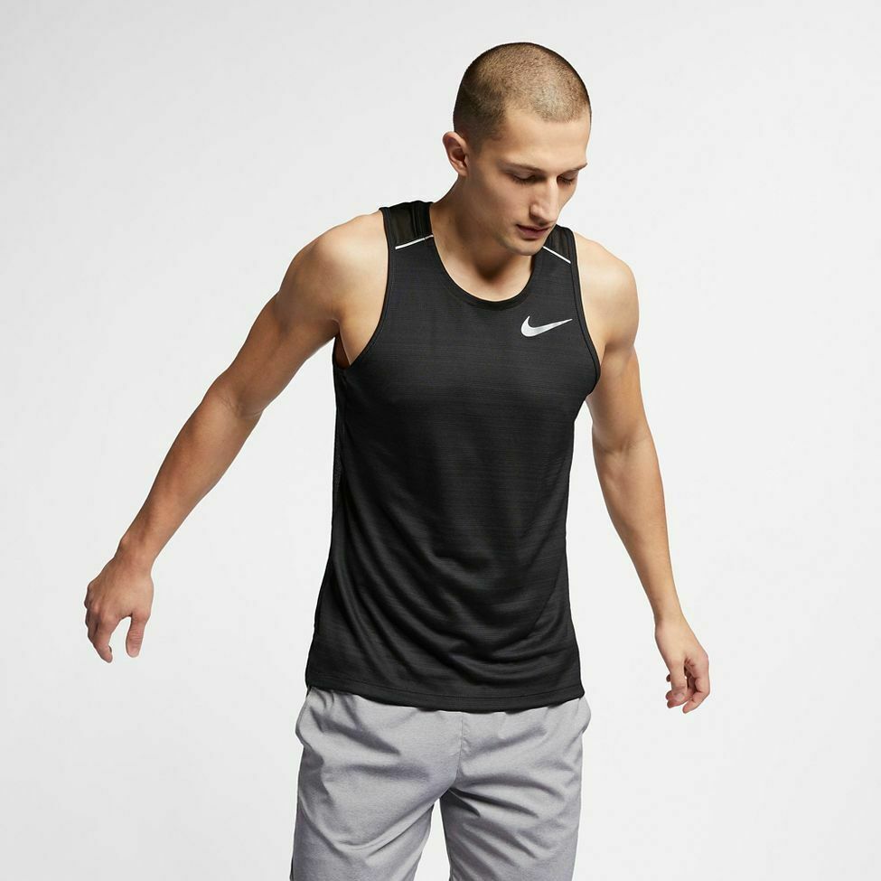Playera Nike De Hombre Miler Tank Cu0333 Sin Mangas Runing