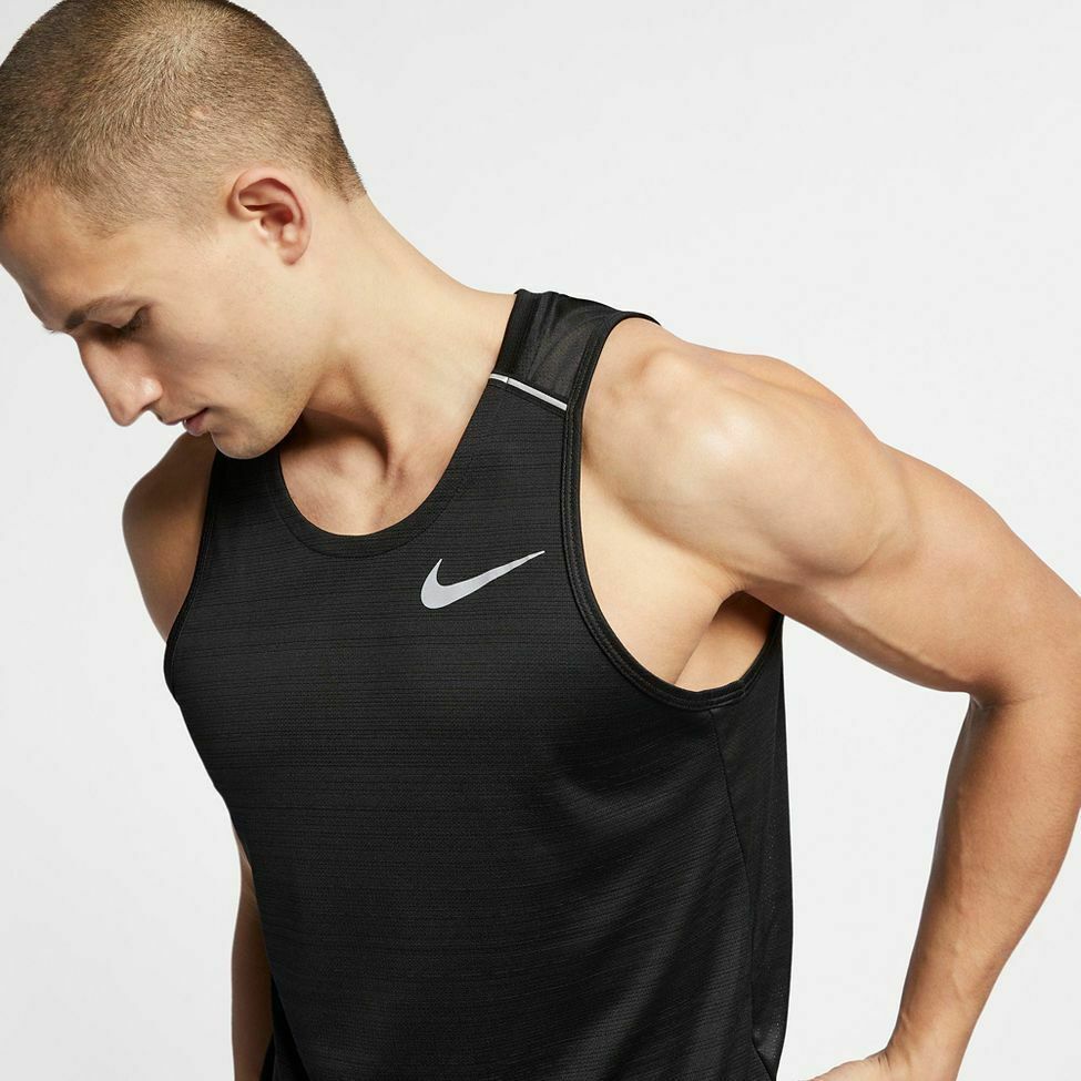 Playera Nike De Hombre Miler Tank Cu0333 Sin Mangas Runing