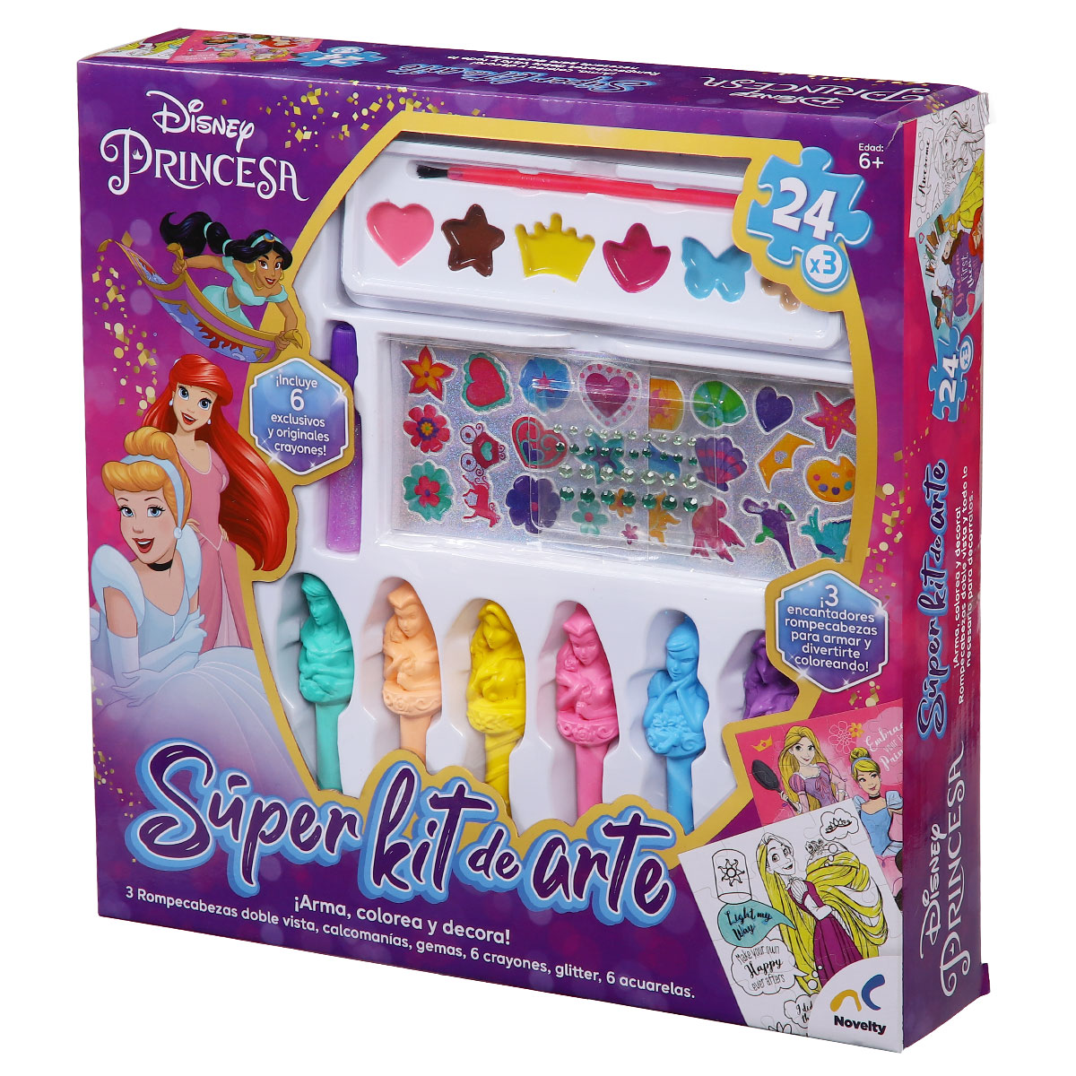 Rompecabezas Súper Kit de Arte de las Princesas Disney - Novelty