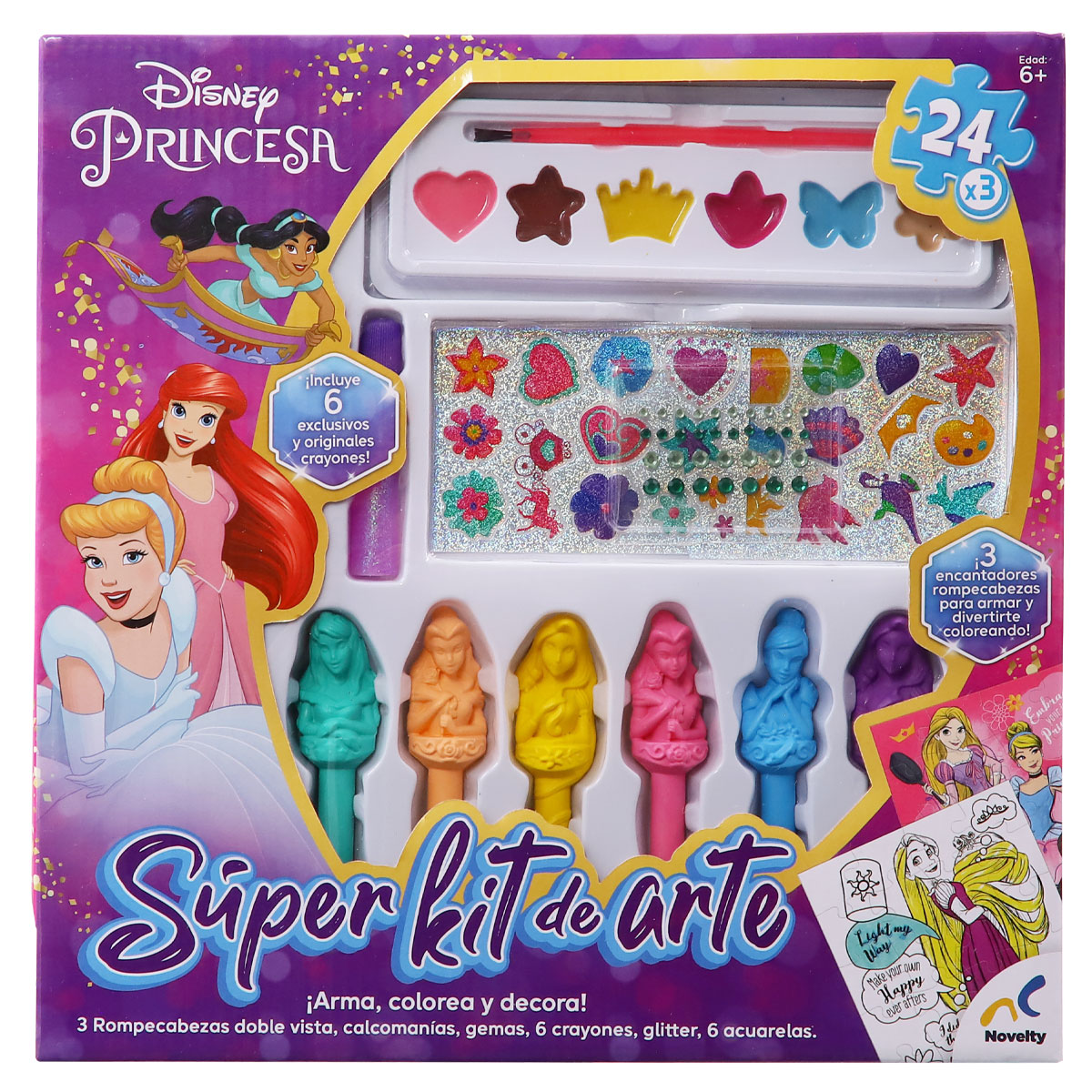 Rompecabezas Súper Kit de Arte de las Princesas Disney - Novelty