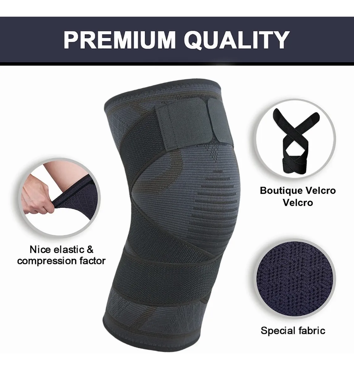 Rodillera Elástica De Compresión Talla XXL