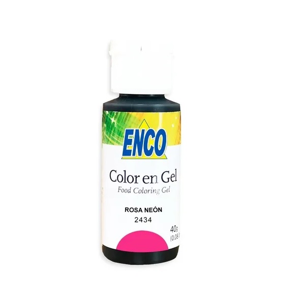Color Gel Rosa Neon  Comestible Repostería Enco 2434-40