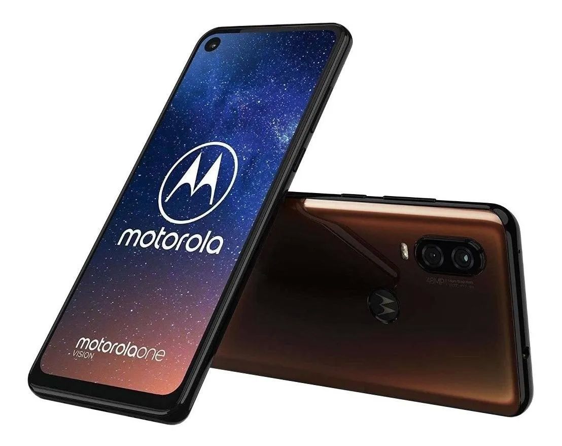 Celular MOTOROLA One Vision 128/4gb Moka Desbloqueado Single Sim