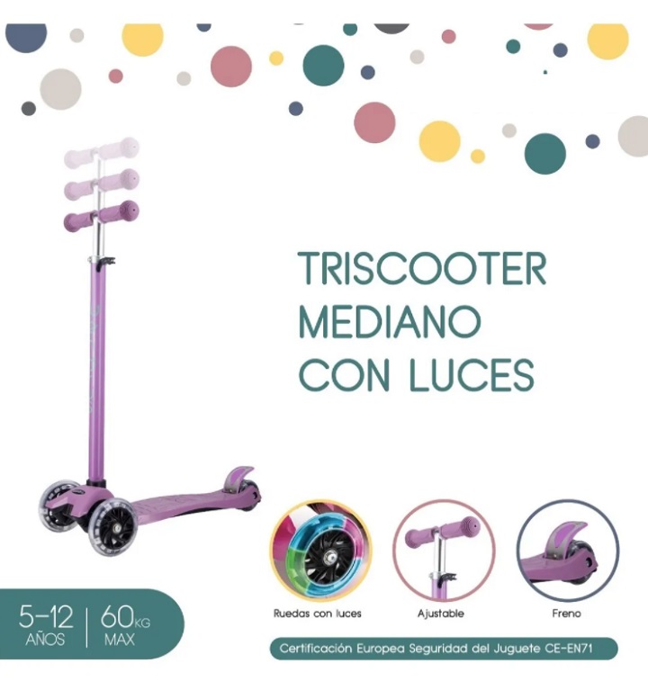 Patín Del Diablo Tri Scooter Para Niño 4-8 Años