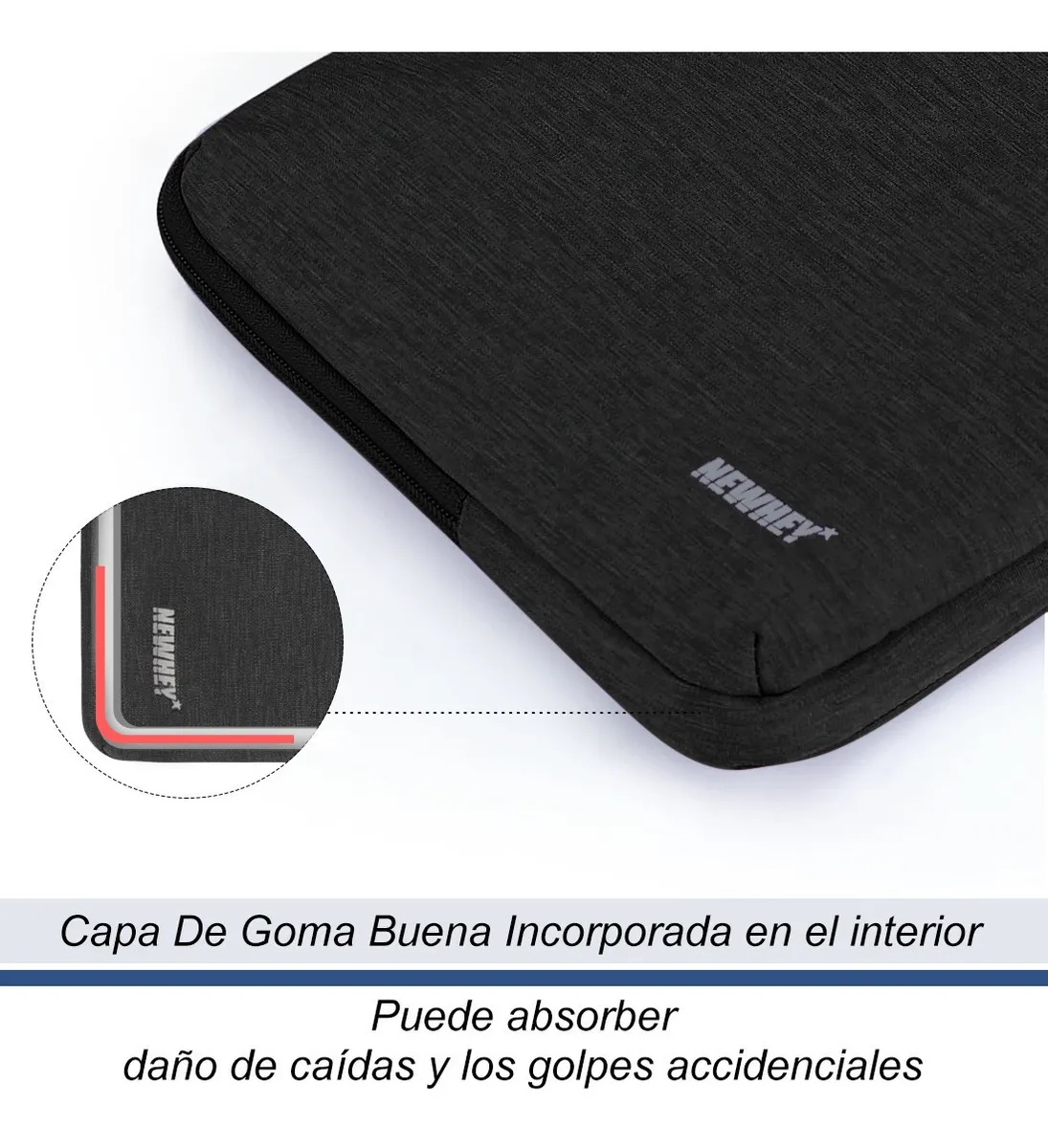 RAINSMORE Funda Portatil 15.6 Pulgadas Impermeable Antigolpes Funda  Ordenador Blandas Portátil Protectora Compatible con Macbook Air / Pro, HP,  Dell, Lenovo 15-15.6 Pulgadas Negro : : Informática