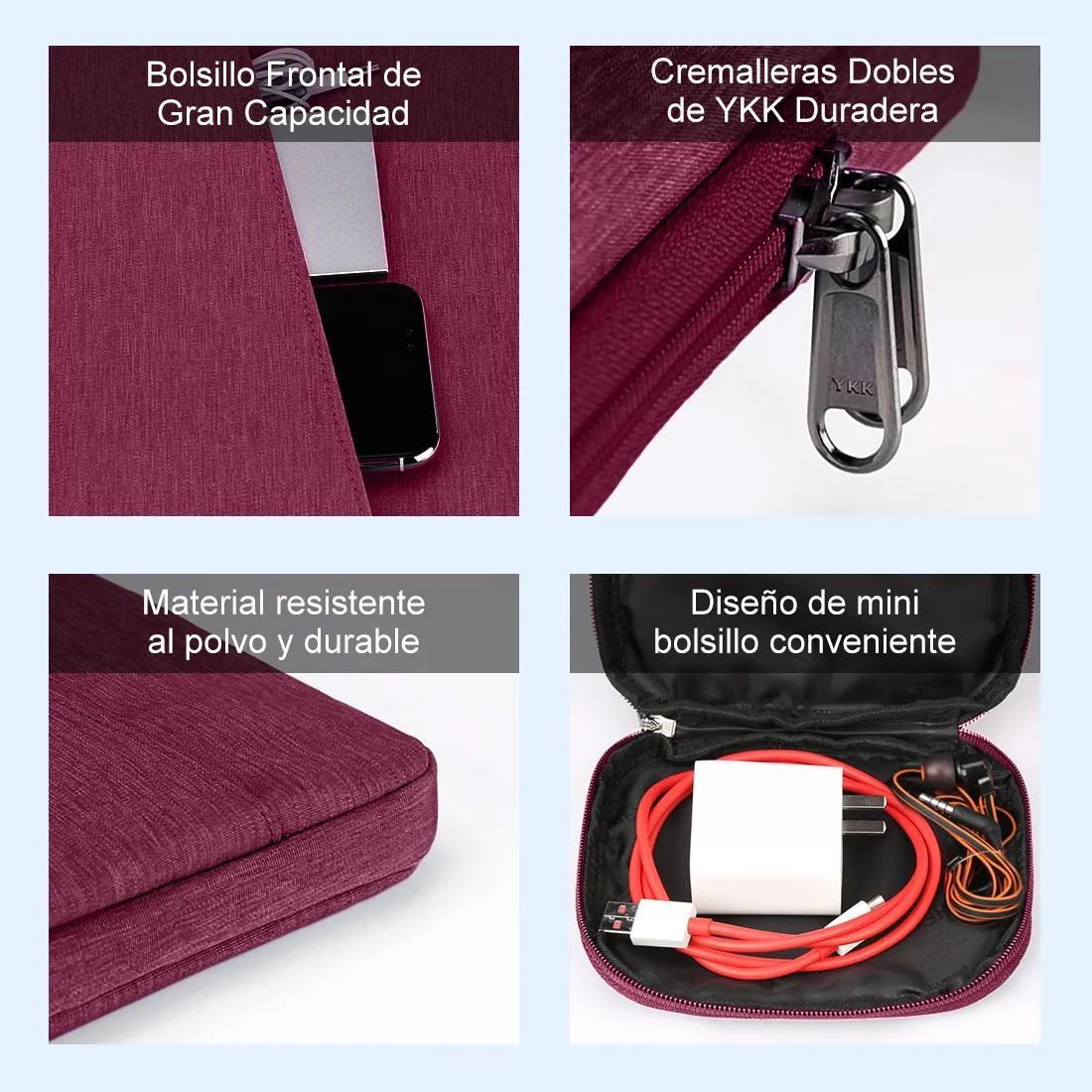 Impermeable Funda Para Laptop 15.6'' Pulgadas Rojo