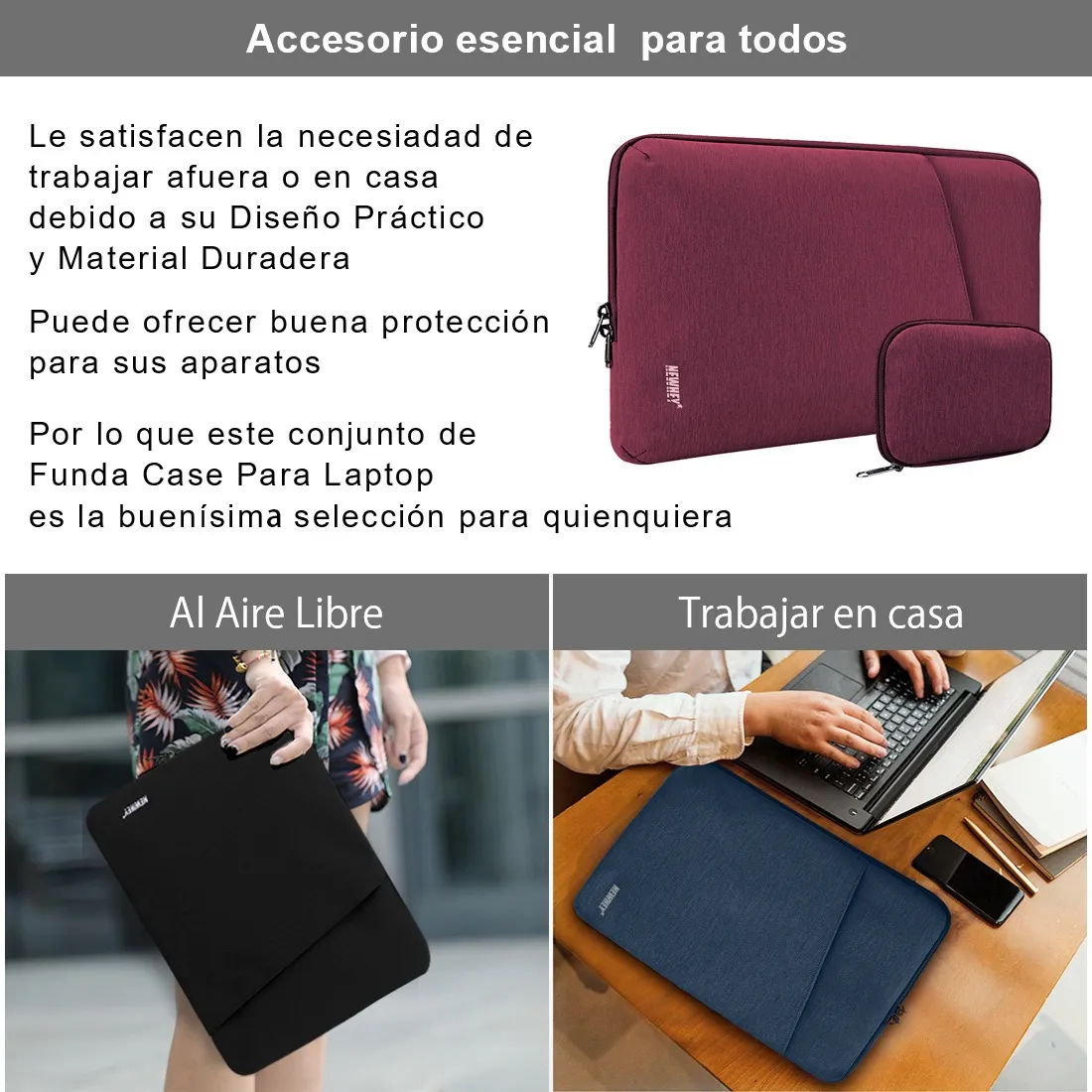 Impermeable Funda Para Laptop 15.6'' Pulgadas Rojo
