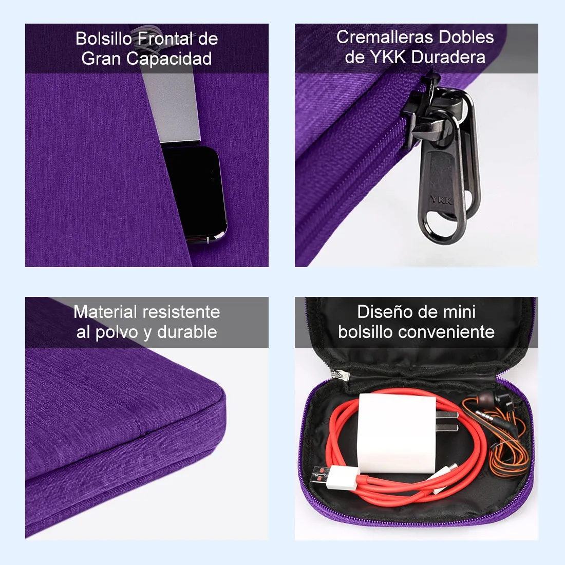 Impermeable Funda Para Laptop 15.6'' Pulgadas Violeta