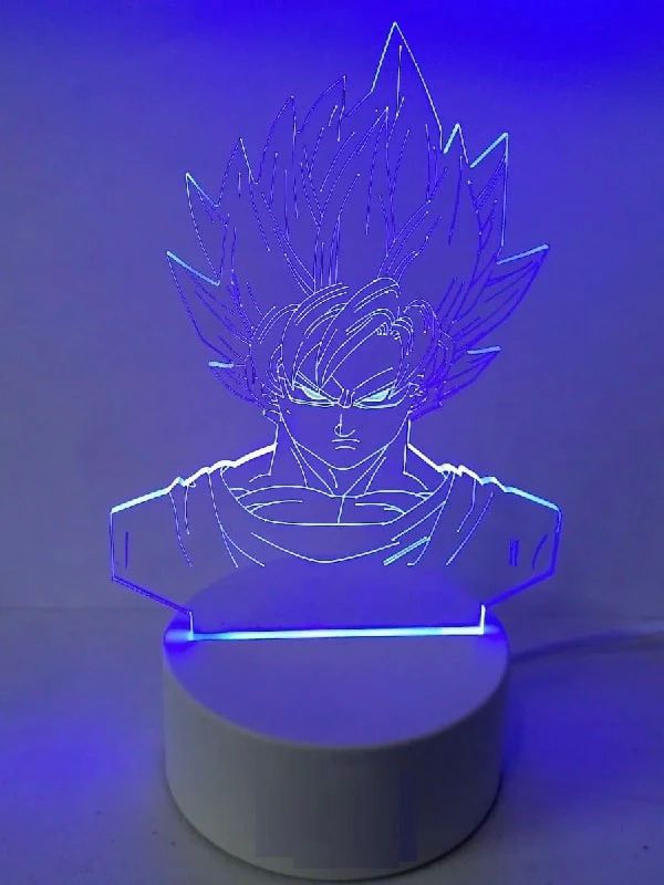 Lámpara Led Goku, Dragon Ball - VinyWoody Láser Arte