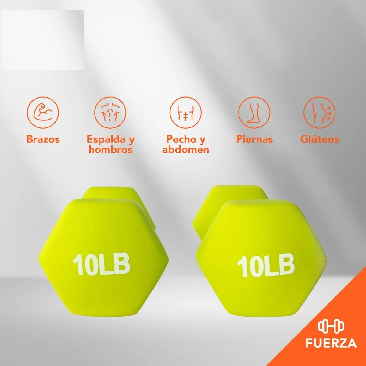 Par De Mancuernas Hexagonales 10 Libras
