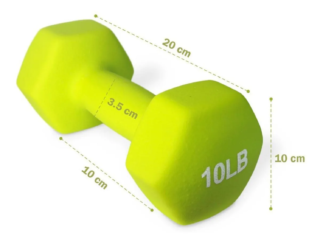 Par De Mancuernas Hexagonales 10 Libras