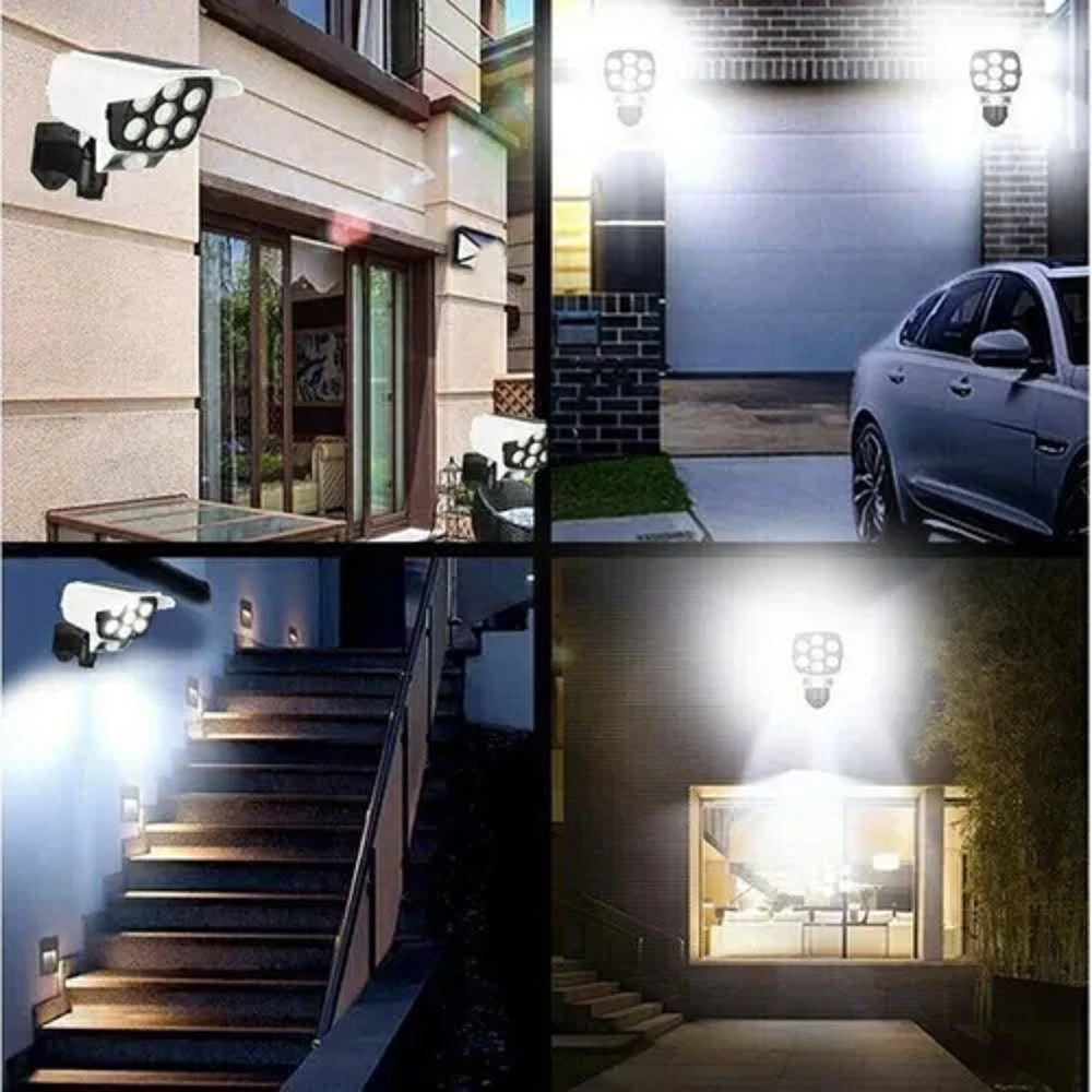 Lampara Led Solar Tipo Camara con Sensor De Movimiento