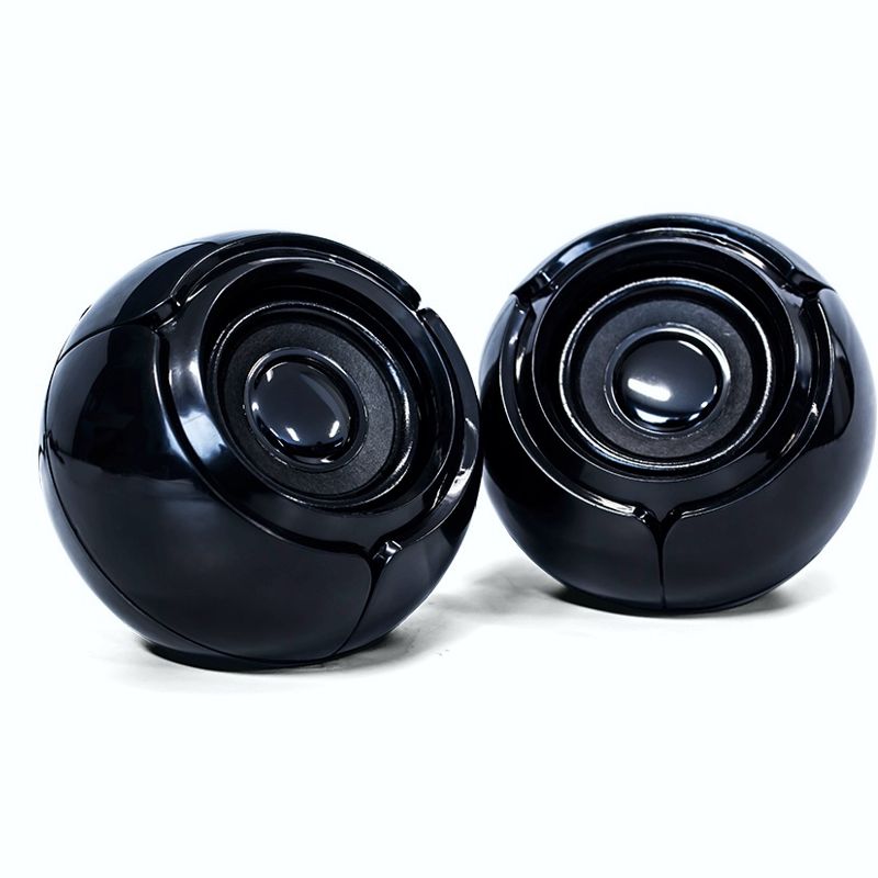 BOCINAS VORAGO PARA COMPUTADORA O LAPTOP SONIDO ESTEREO ALAMBRICAS 3.5mm NEGRAS