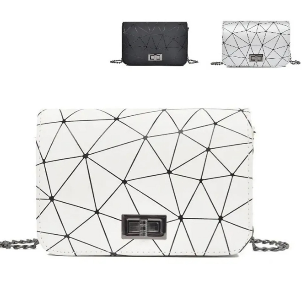 Bolsa Pequeñas Dama Tornasol Geometrica De Bolso Cruzada