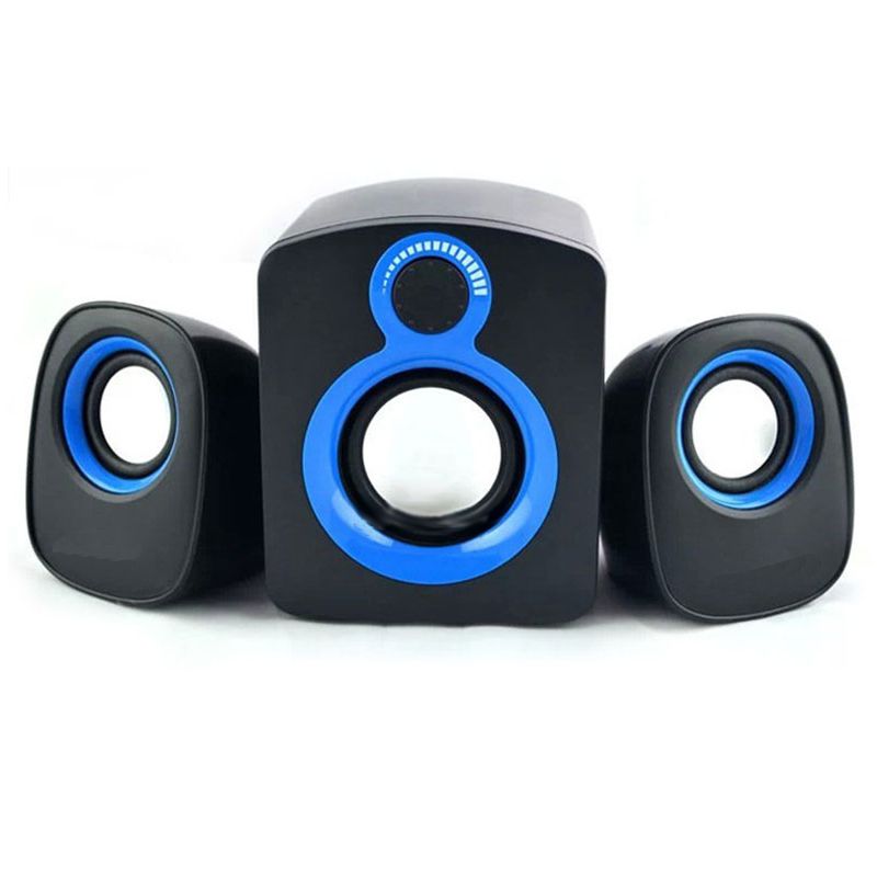 BOCINAS PARA COMPUTADORA O LAPTOP SONIDO ESTEREO BUEN SONIDO NEGRO/AZUL