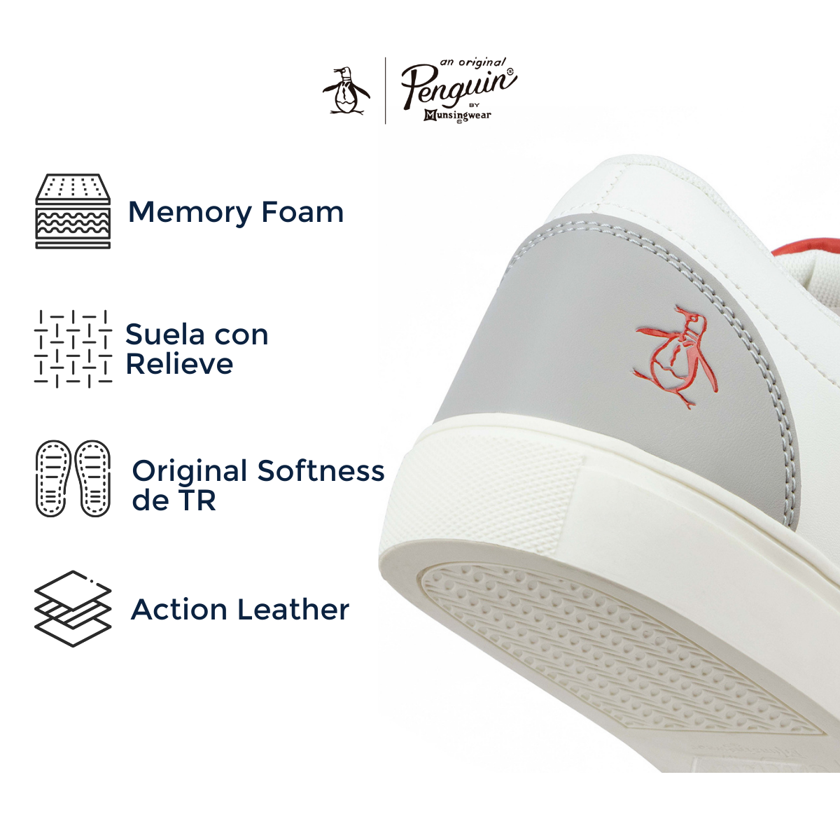 Tenis Original Penguin Style Eren Blanco