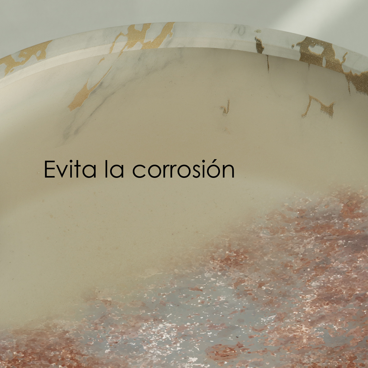Macetero Efecto Mármol Maceta De Cerámica 27 Cm Diámetro (Dorado)