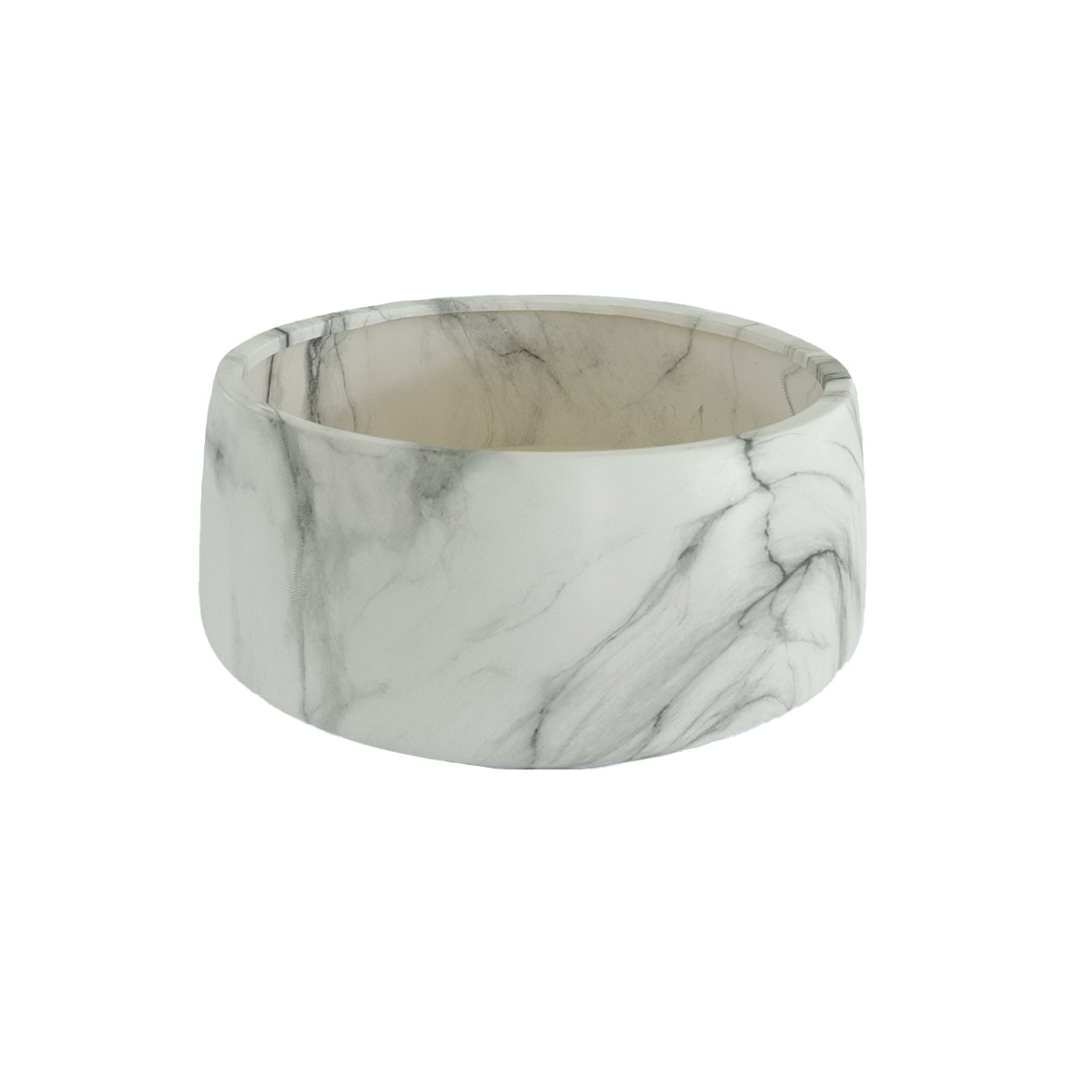 Macetero Efecto Mármol Maceta De Cerámica 22 Cm Diámetro (Gris)