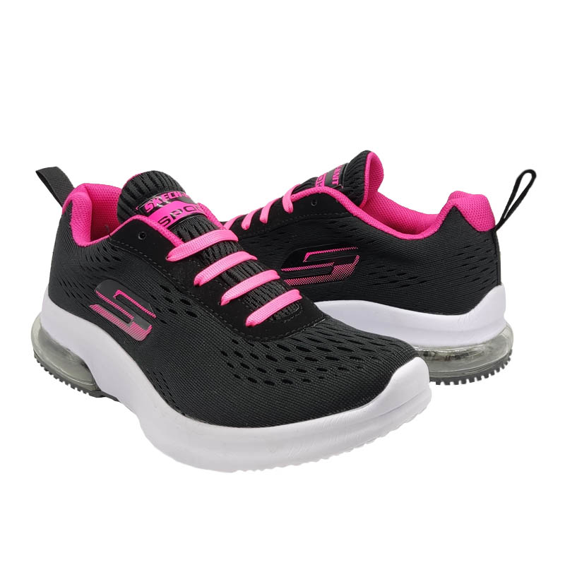 Tenis Spook 850 Negro Fiusha Válvula Mujer Niña Gym Ejercicio Correr