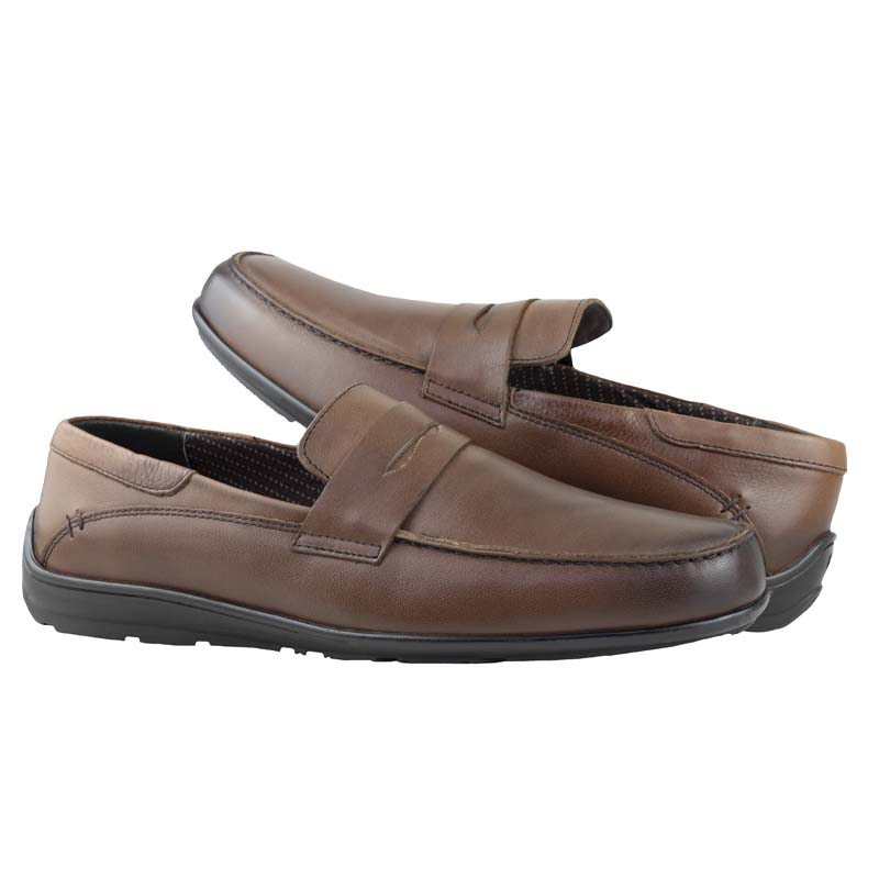 MOCASINES CLASICOS FLEXI HOMBRE DETALLE ANTIFAZ 410401 CAFE