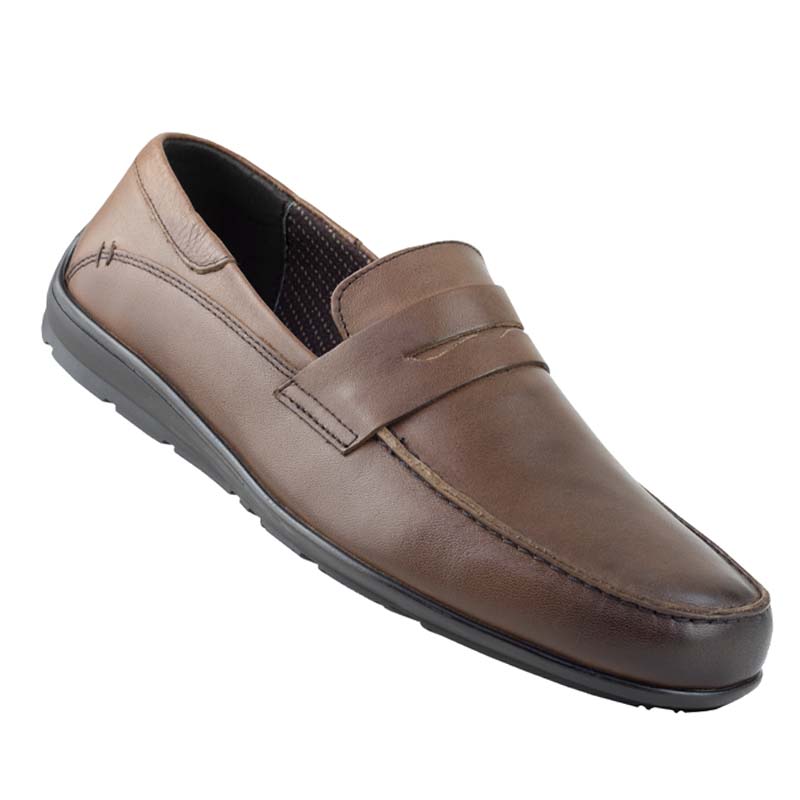 MOCASINES CLASICOS FLEXI HOMBRE DETALLE ANTIFAZ 410401 CAFE