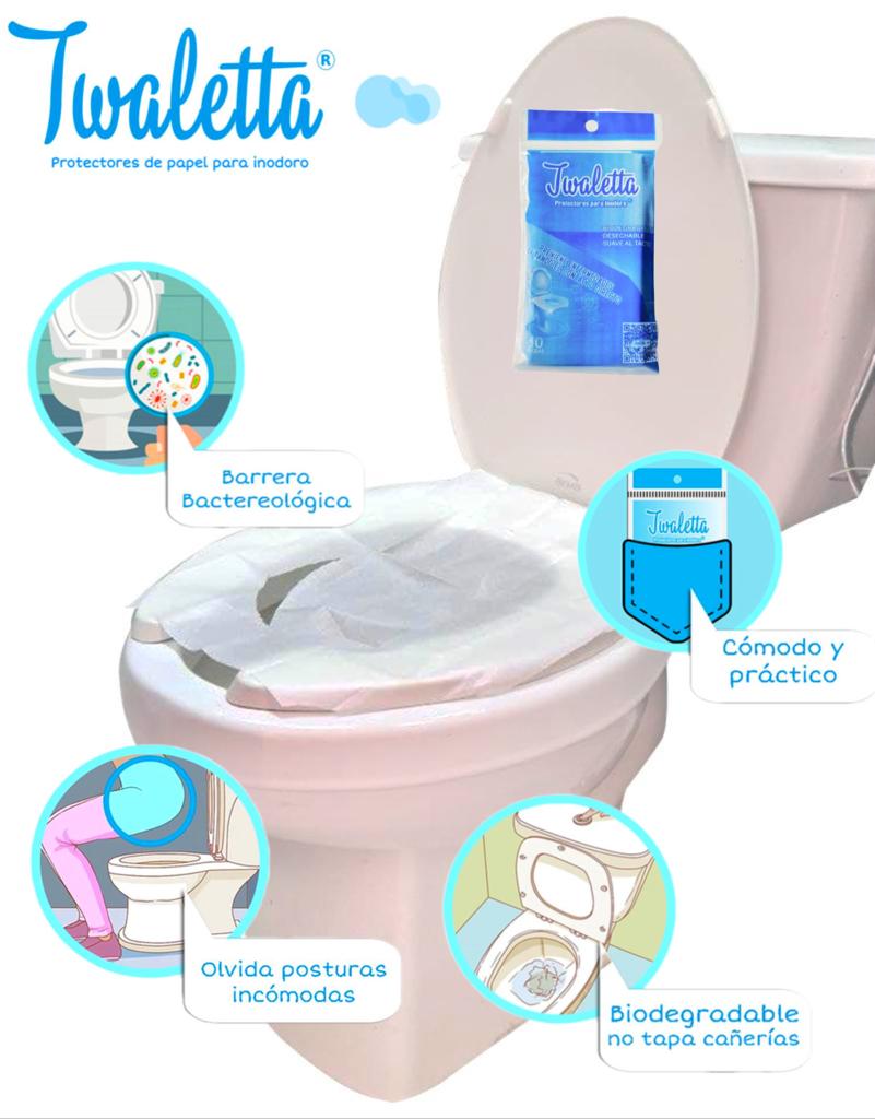 Saniasientos de Papel Desechable Para Inodoro cubre asientos de WC Públicos