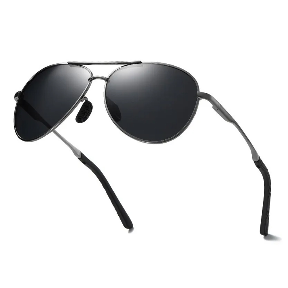 Lentes De Sol Casual Para Hombres Aluminio Gafas Polarizadas Conducir De Alta Calidad Uv400 Deportes De Playa