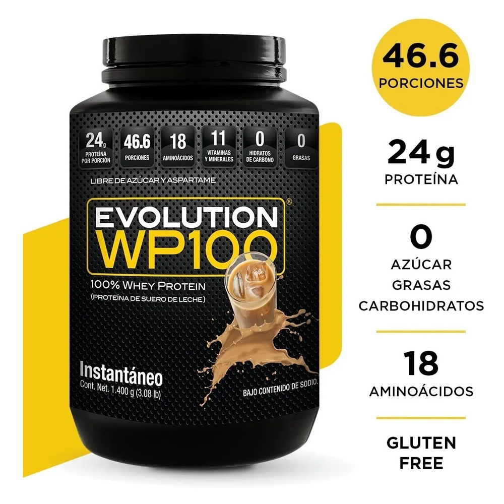 Suplemento Alimenticio Proteina Wp100 Bote De 1400 G - 0 Carbohidratos Y 0 Grasas