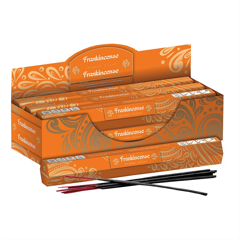 Punto Aroma - Incienso con aroma premium - Ingredientes naturales - Contenido 6 cajas con 20 varitas (Frankincense, 120 unidades)