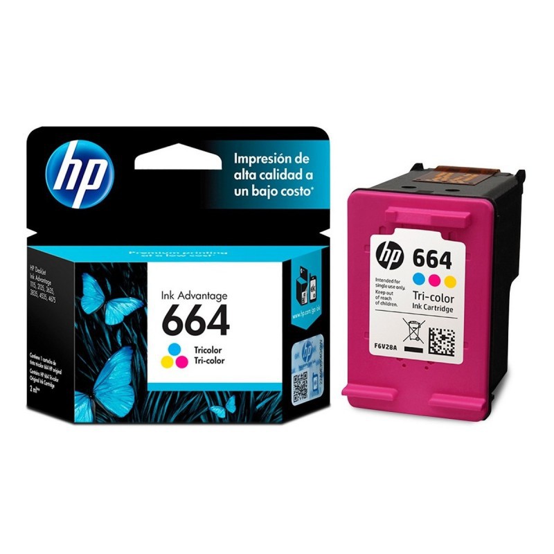Cartucho Hp 664 Color F6V28AL Ink Advantage 1115, 2134, 2135, 2675, 3635