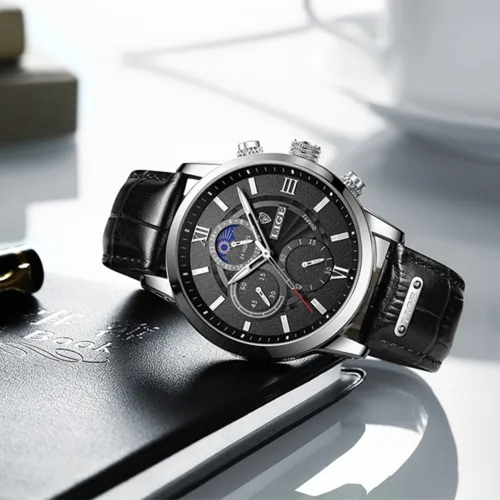 Reloj Pulsera Lige Analógico Impermeable De Cuarzo P/hombre