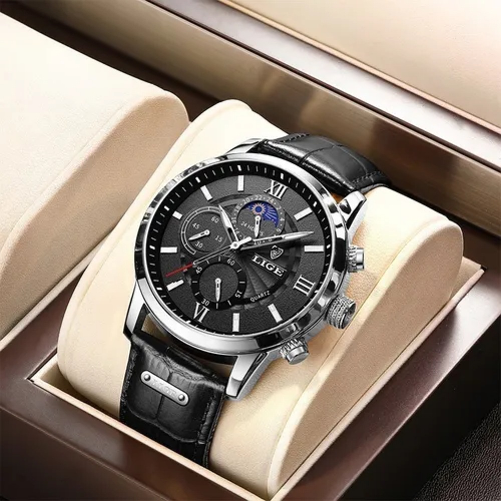 Reloj Pulsera Lige Analógico Impermeable De Cuarzo P/hombre