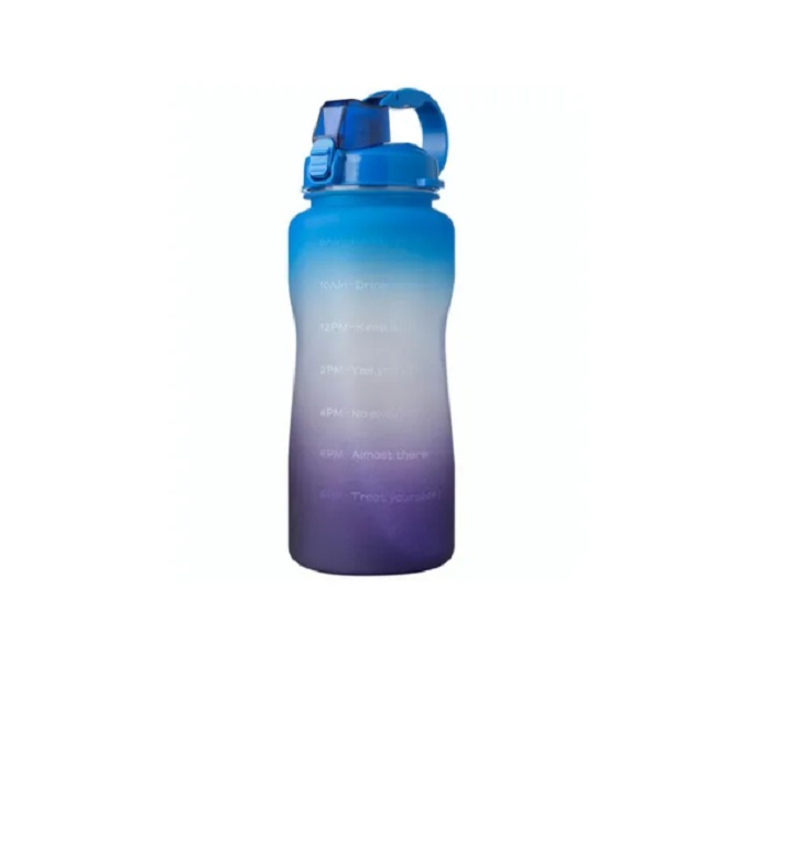 Botella Para Agua Deportiva Medio Galón Azul a Morado