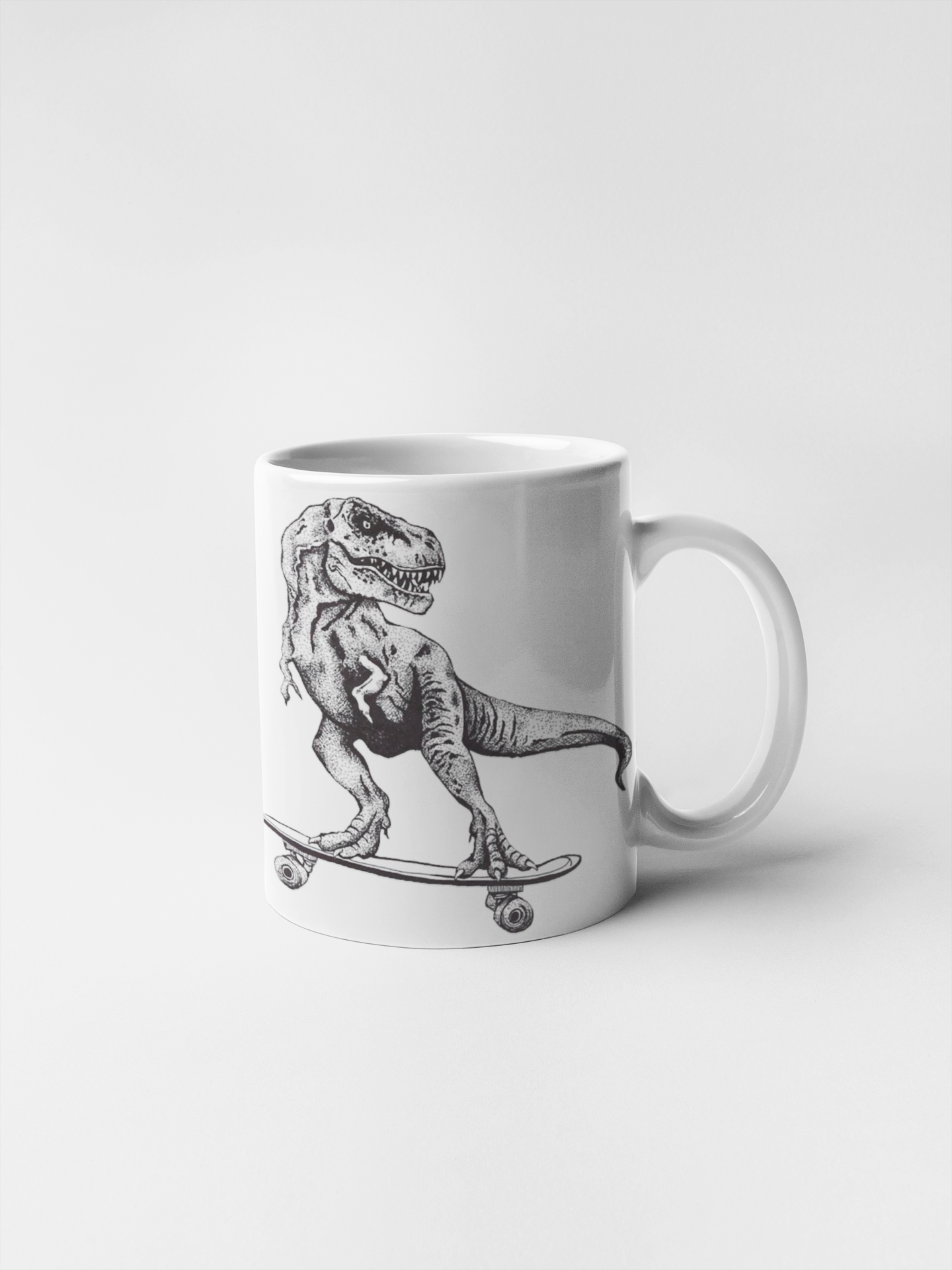 Taza blanca con diseño 
