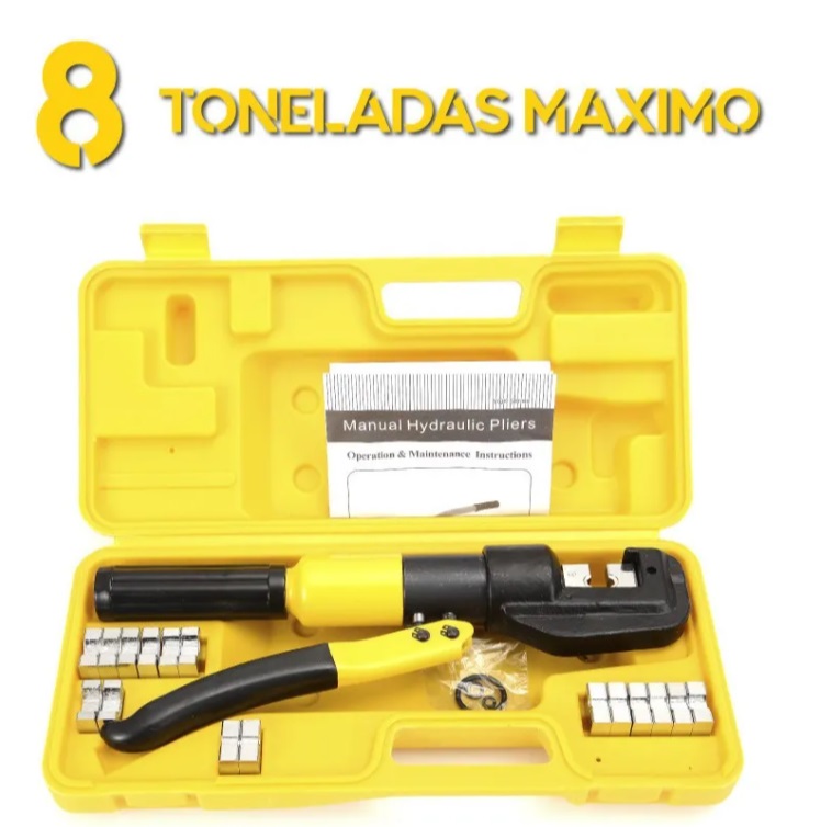 Pinza Ponchadora Hidraulica Crimpadora 7 Ton Dado + Empaques