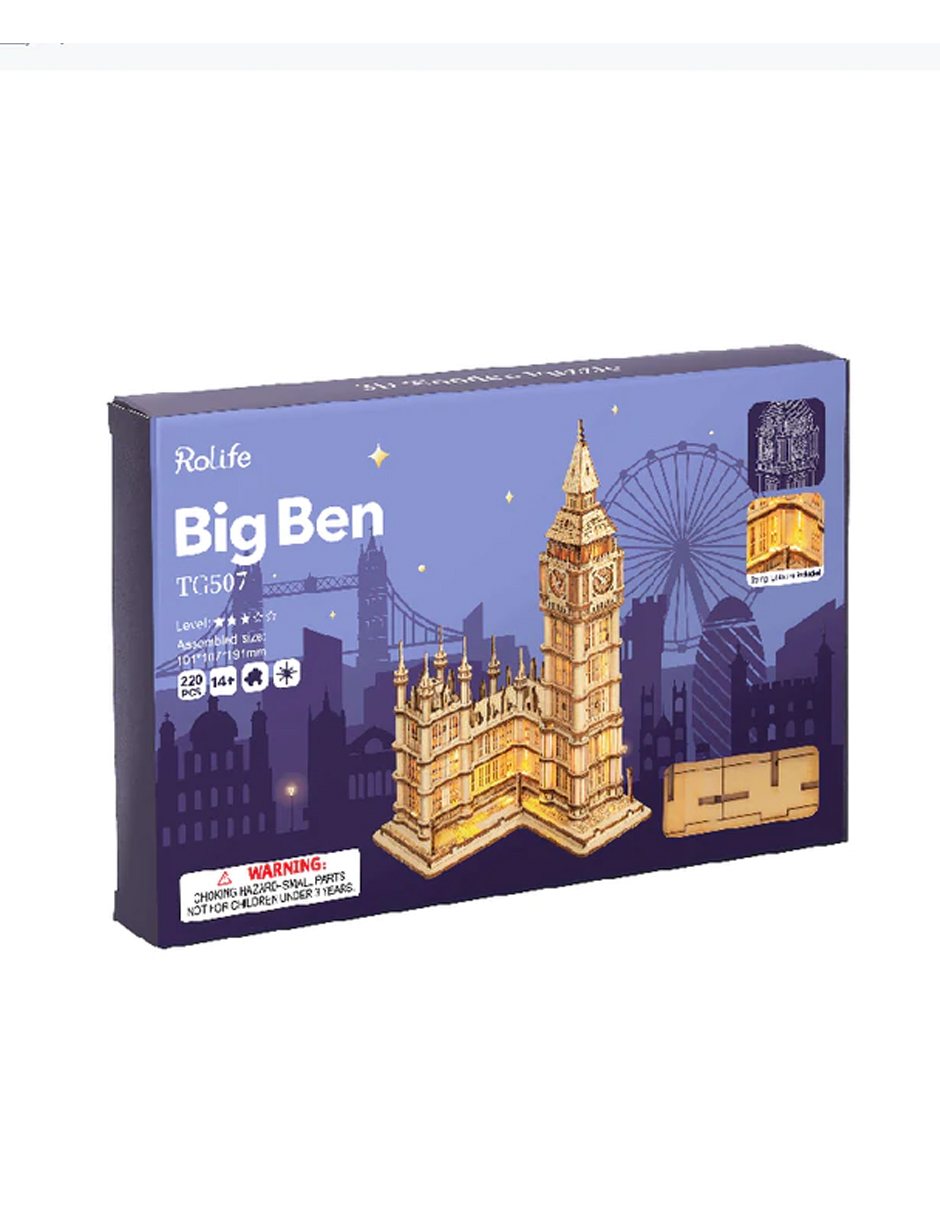 Rompecabezas 3d Bloques Armar Robotime- Big Ben TG507.