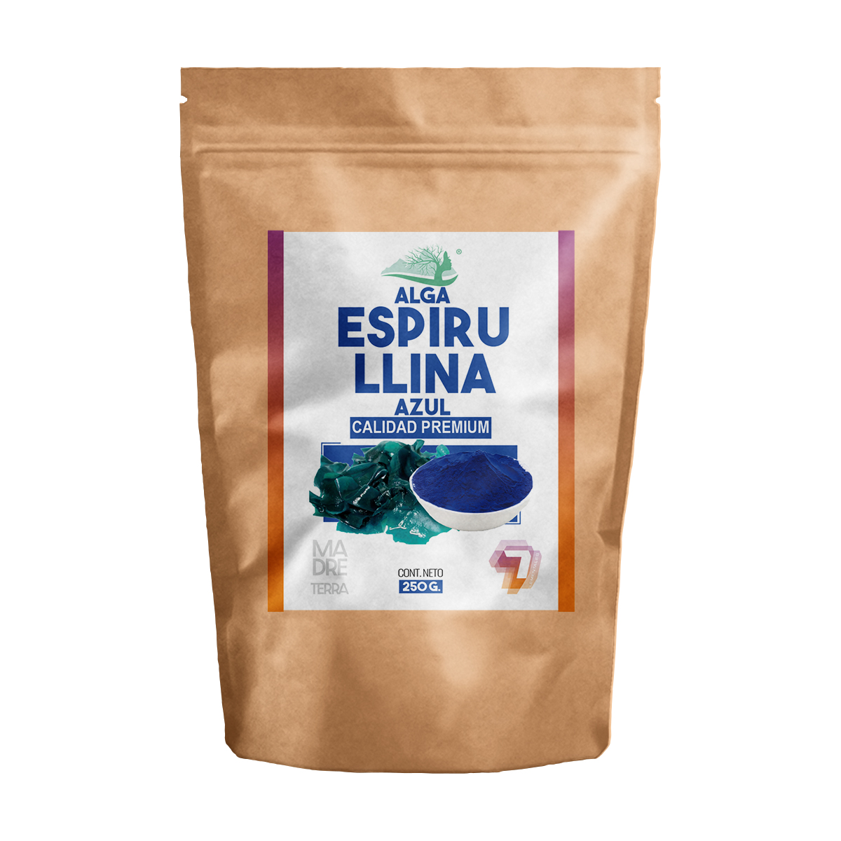 Alga Espirulina Azul Premium Orgánica Super Food 250 Gr