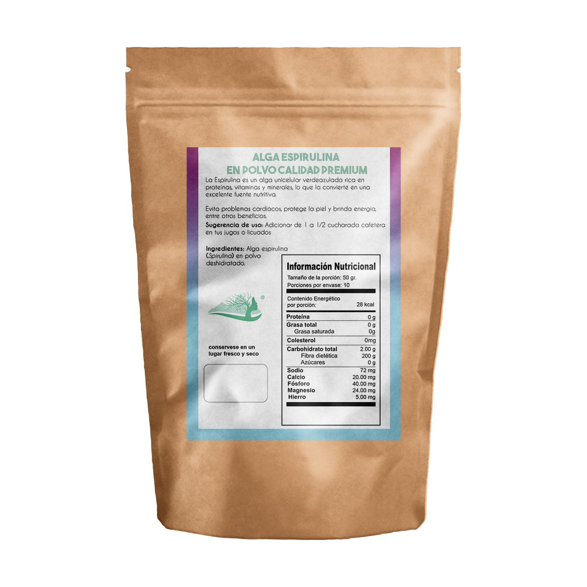 Alga Espirulina Orgánica Superfood 500Gr