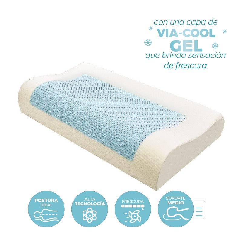 ALMOHADA XS GEL SENSACION FRIA CONFORT MEMORY FOAM