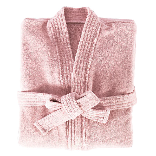 BATA DE BAÑO UNI SOFT ALGODÓN  ROSA MATURA COMODA