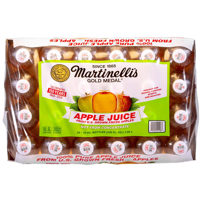 Medalla De Oro De Martinelli, Jugo De Manzana 100%, Botella paquete de 24 /10 oz