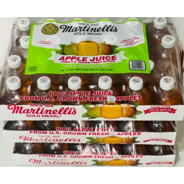 Medalla De Oro De Martinelli, Jugo De Manzana 100%, Botella paquete de 24 /10 oz