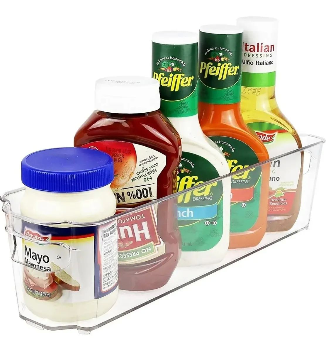 Set 2 Organizador Acrilico Apilable Despensa, Refrigerador