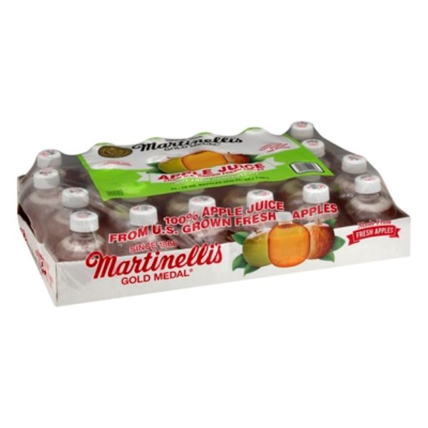 Medalla De Oro De Martinelli, Jugo De Manzana 100%, Botella paquete de 24 /10 oz