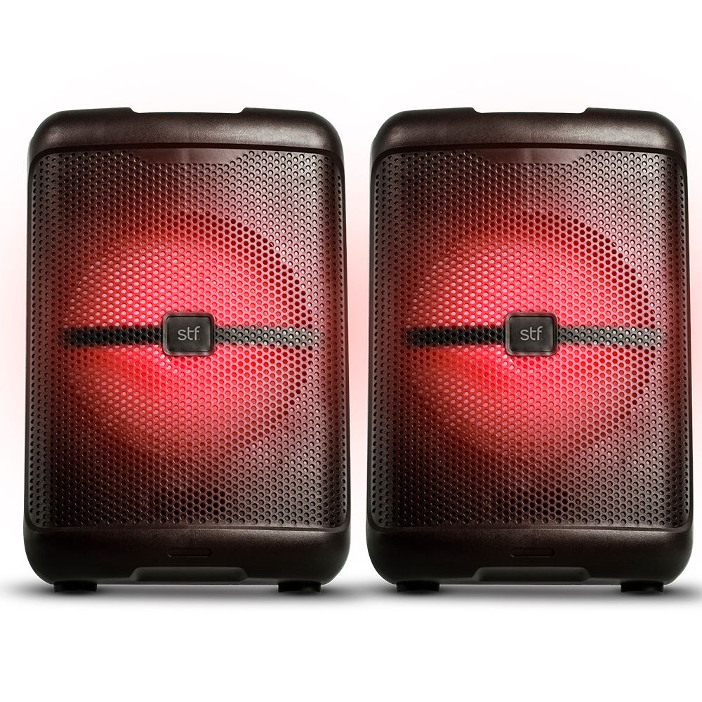 Two Pack Bocinas Inalámbricas 6.5 Pulgadas True Wireless Coloso STF Color Negro