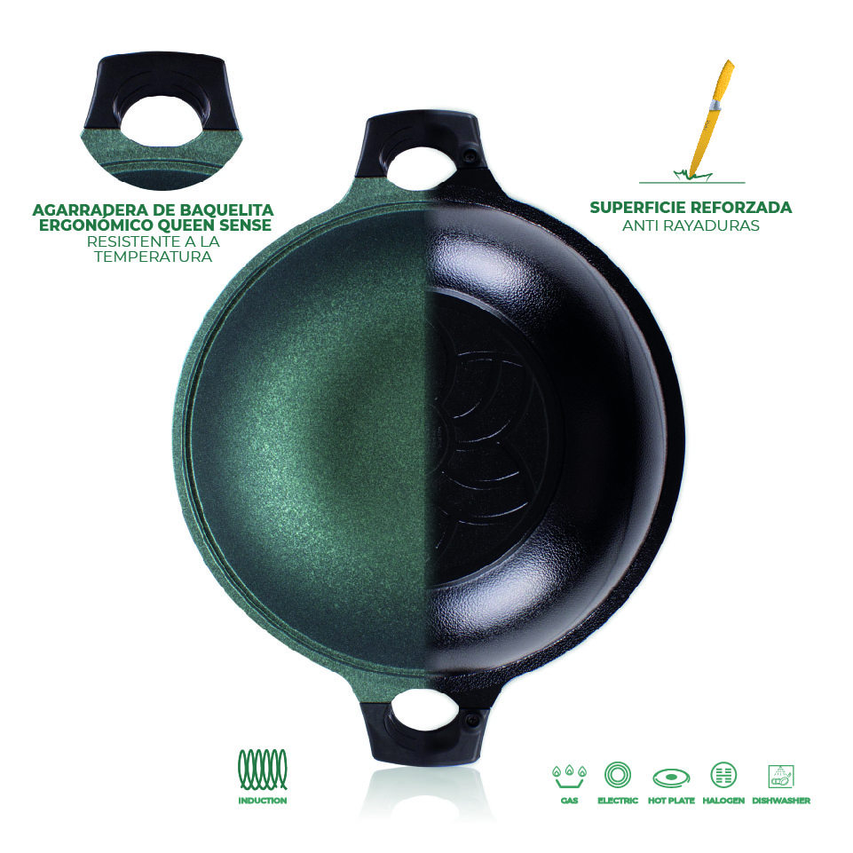 Cazuela Jade Forte 36cm Con Tapa